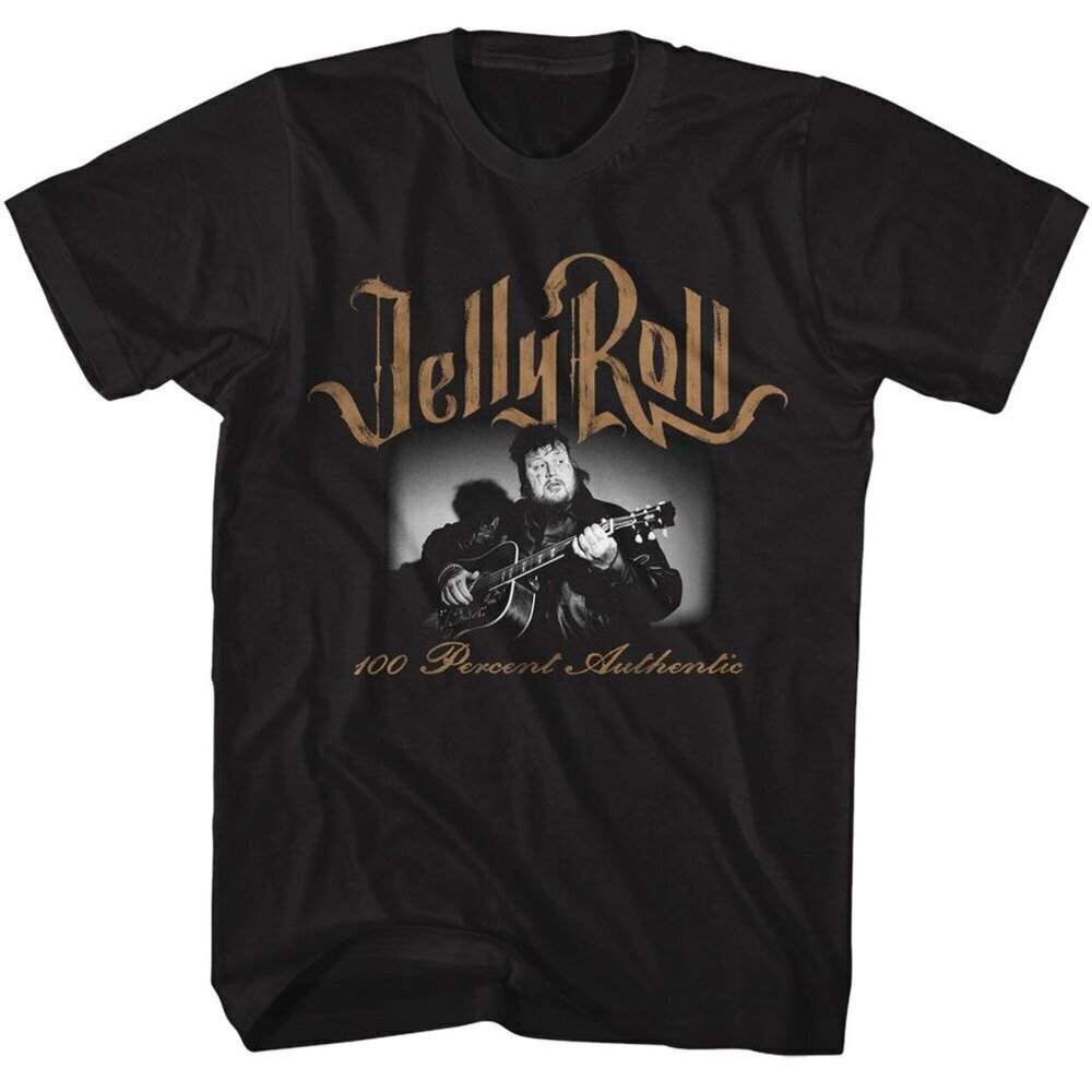 Jelly Roll 100 Percent Authentic Guitarman Country Music Graphic Fan Shirt